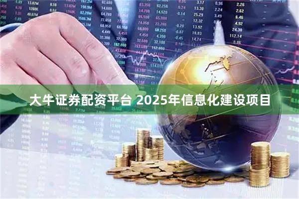 大牛证券配资平台 2025年信息化建设项目