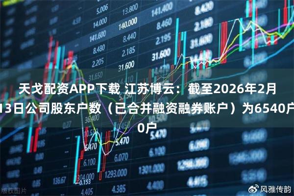 天戈配资APP下载 江苏博云：截至2026年2月13日公司股东户数（已合并融资融券账户）为6540户