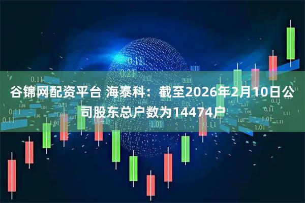 谷锦网配资平台 海泰科：截至2026年2月10日公司股东总户数为14474户
